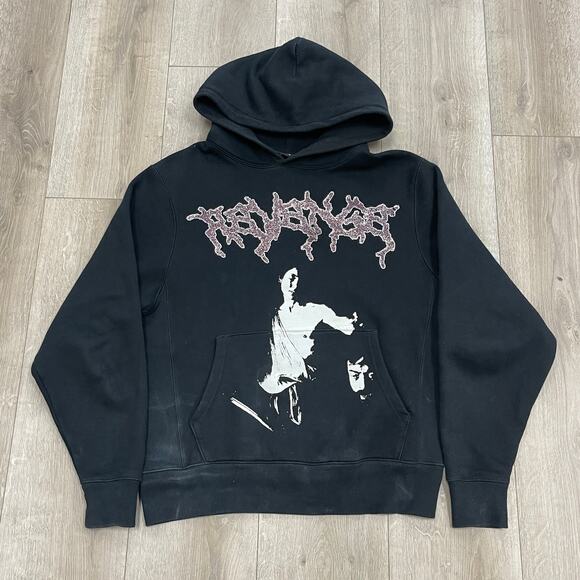 Revenge Nine Months Rhinestone Hoodie Sweater Pullover Size Medium M B5 - Picture 1 of 9